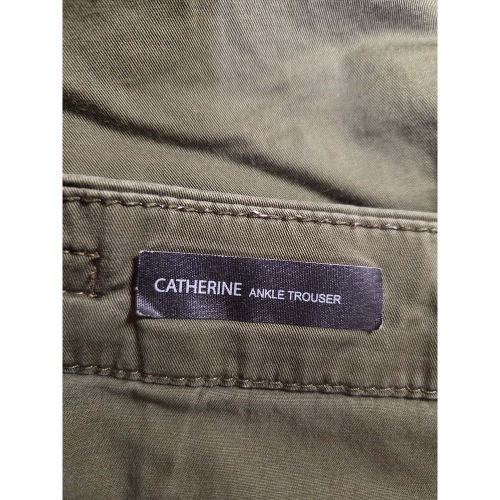 Kut from the Kloth Catherine Ankle Trouser Pants Olive Green Size 6 Slim Stretch - Picture 5 of 7